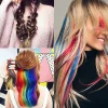 Highlight dyed wig pieces, ear-hanging dyed solid-color hair pieces, women's hair extensions, real hair, one-piece seamless, short permed style, flowing hair Specification image